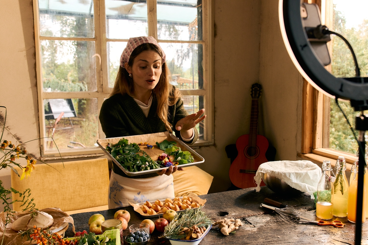 Creator making content